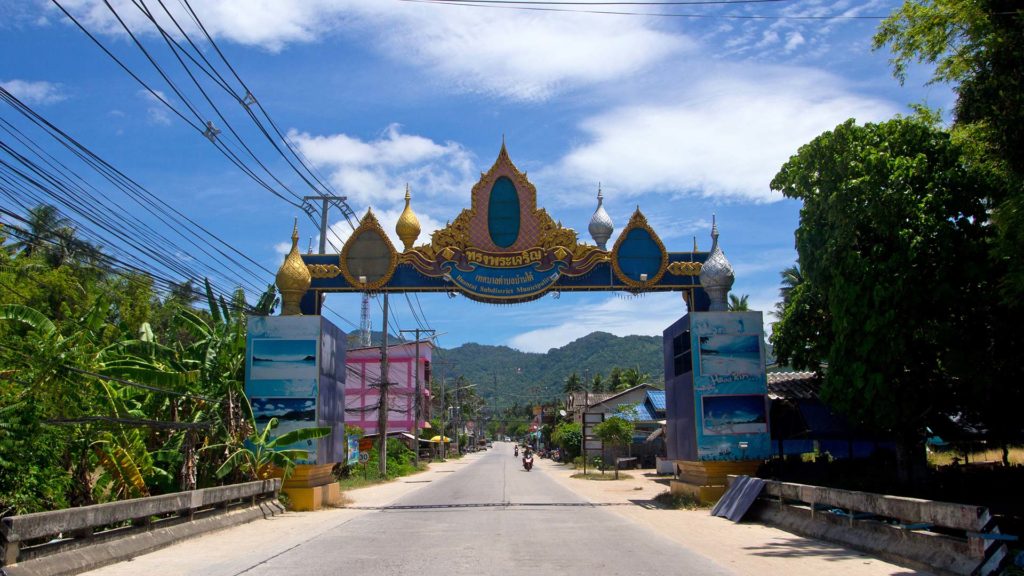 Der Weg nach Haad Rin in Baan Tai auf Koh Phangan