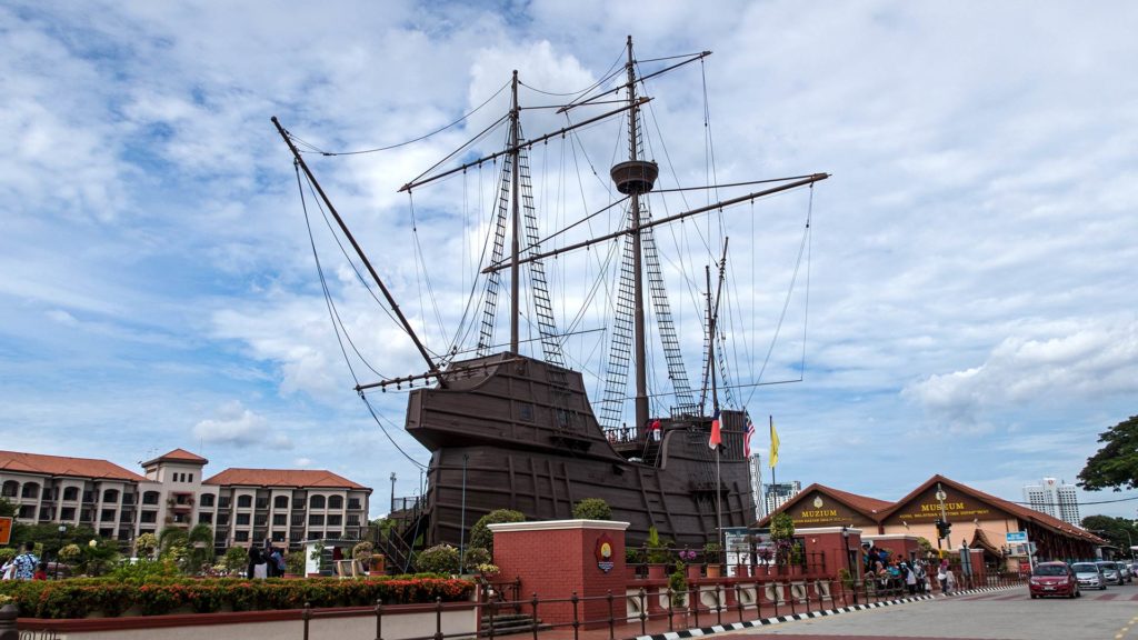 Das maritime Museum Flor de la Mar von Melaka