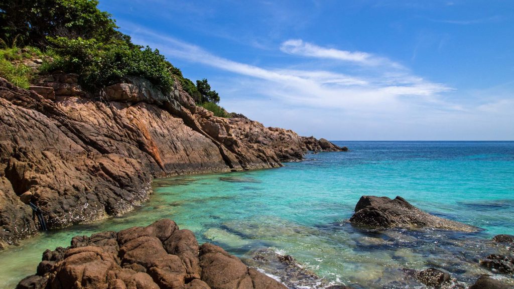 Türkises Wasser und die Aussicht aufs Meer, ein Traum auf Redang