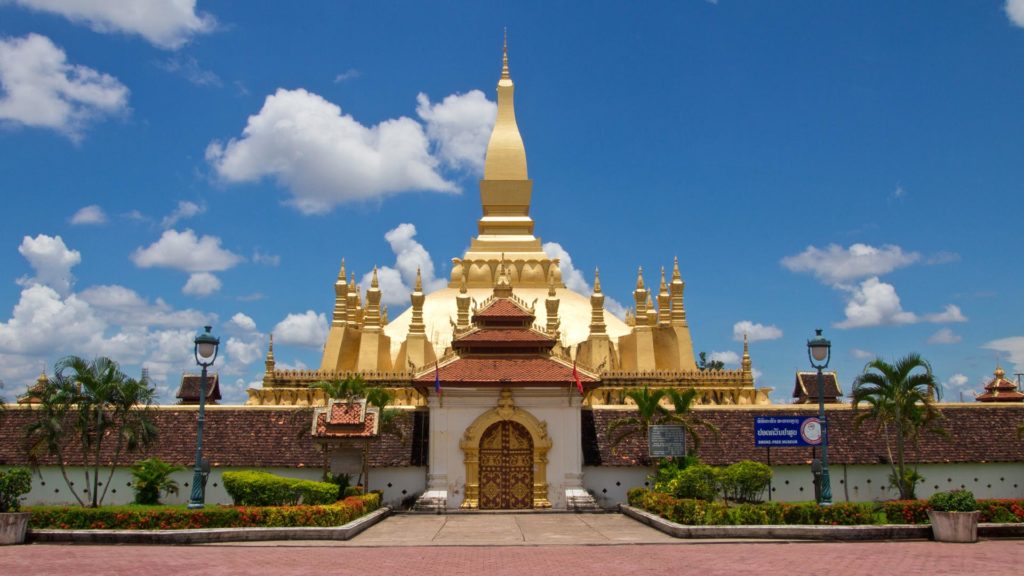 Der Pha That Luang Tempel in Vientiane, Laos
