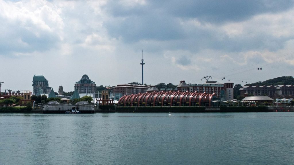 Aussicht auf Sentosa Island in Singapur