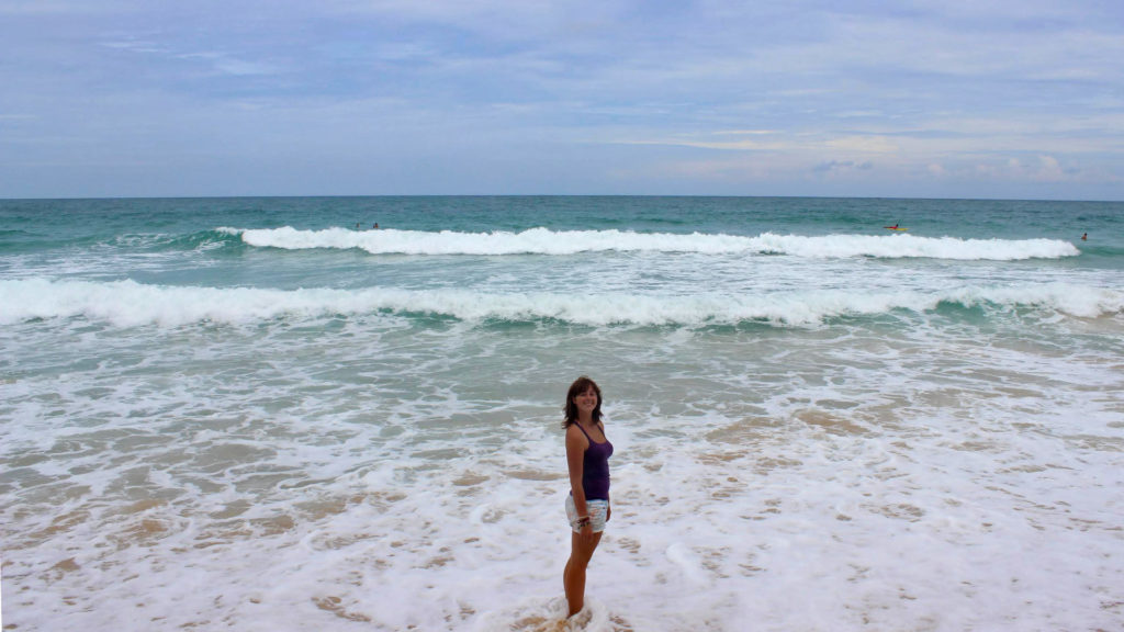 Lydia am Strand in Phuket