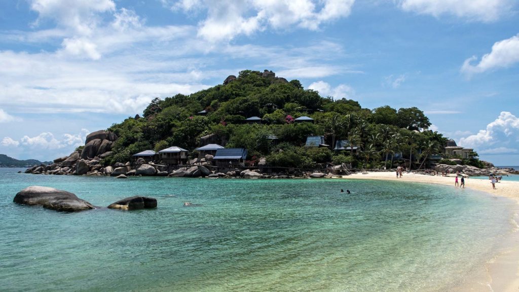 Aussicht auf Koh Nang Yuan mit der berühmten Sandbank