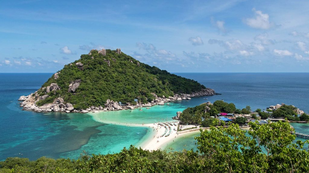 Die Aussicht vom Koh Nang Yuan Viewpoint