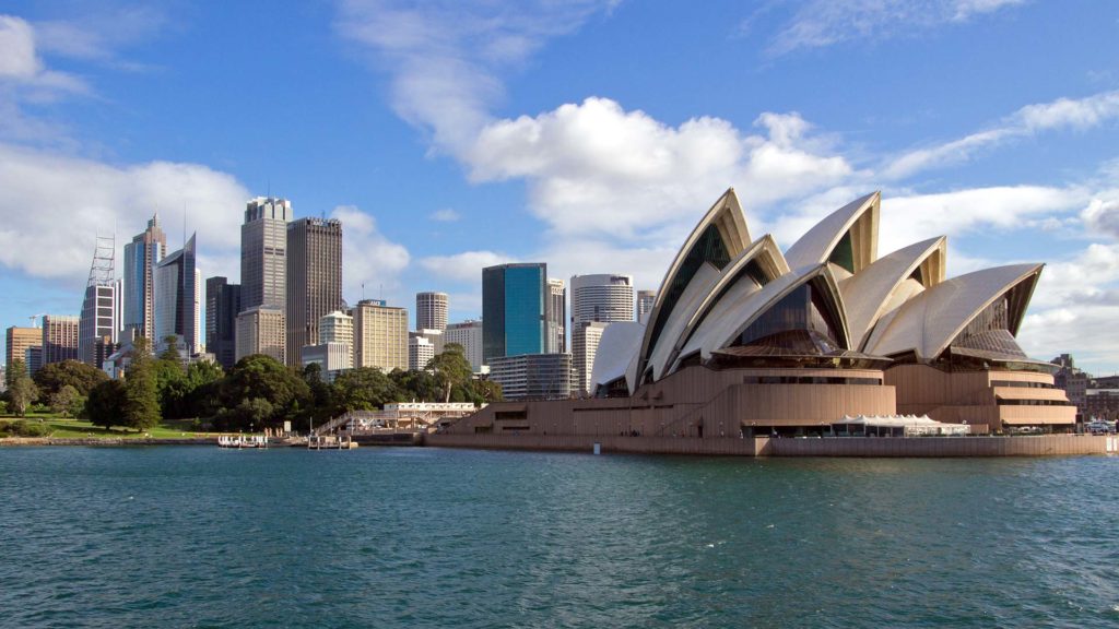 Aussicht auf die Sydney Opera vom Boot nach Manly