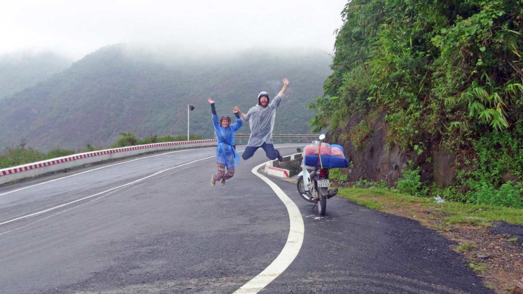 Regen auf einer Motorradtour in Vietnam