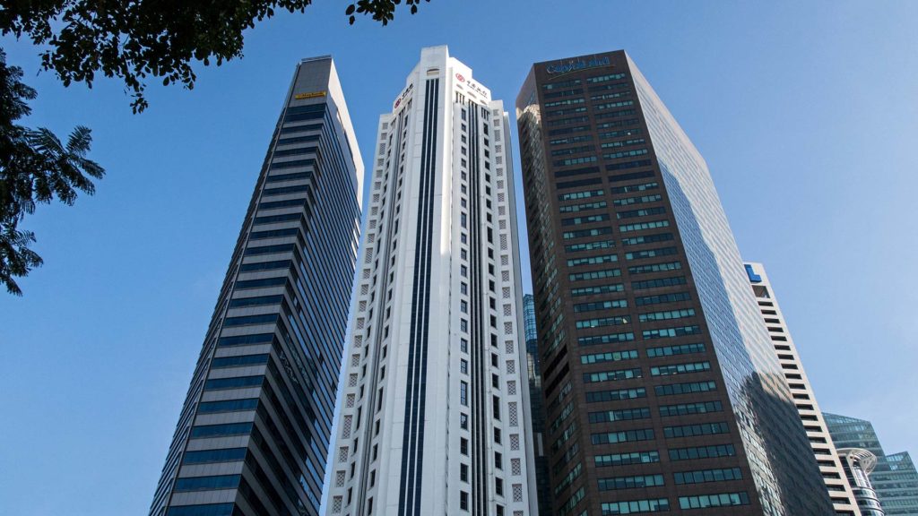 Ausblick auf die Hochhäuser von Singapur