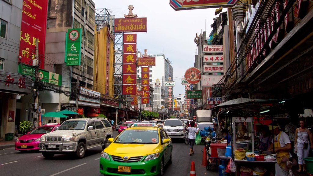 Ein Blick auf Chinatown in Bangkok