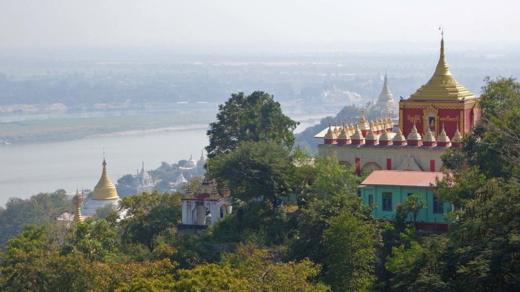 Die Aussicht auf den Sagaing Hill