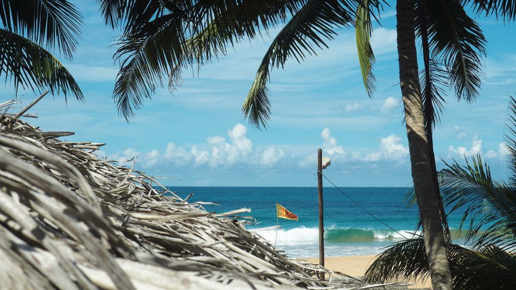 Der Hikkaduwa Beach in Sri Lanka