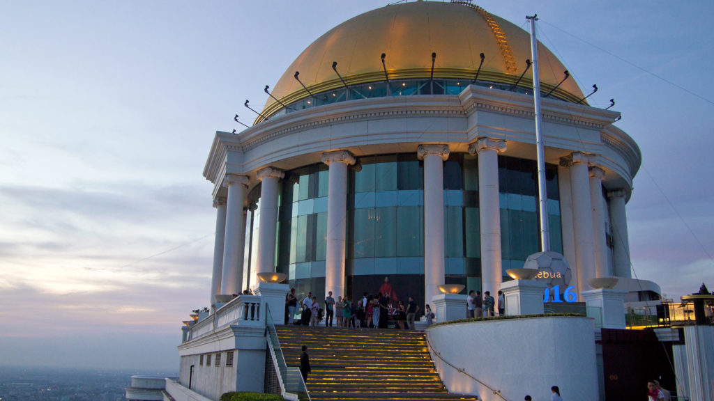 The golden dome of the Lebua at State Tower in Bangkok