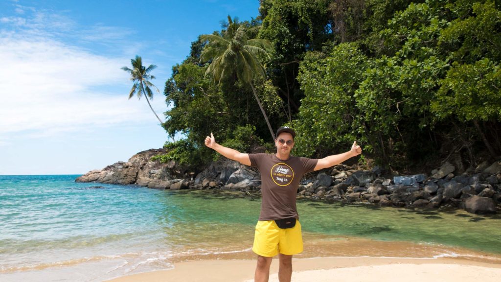 Marcel am Juara Beach auf Tioman