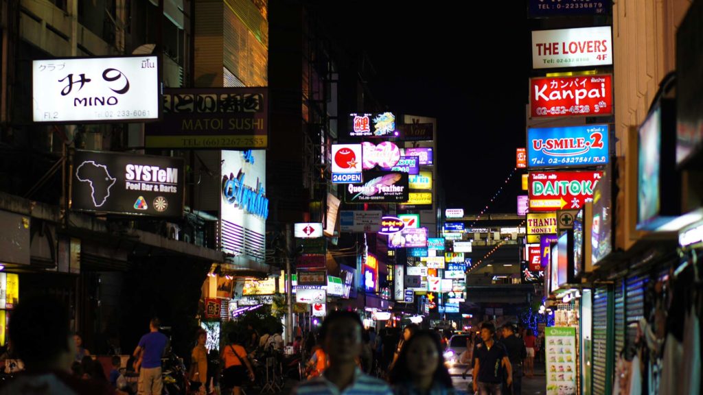 Das Patpong Viertel bei Nacht, Bangkok
