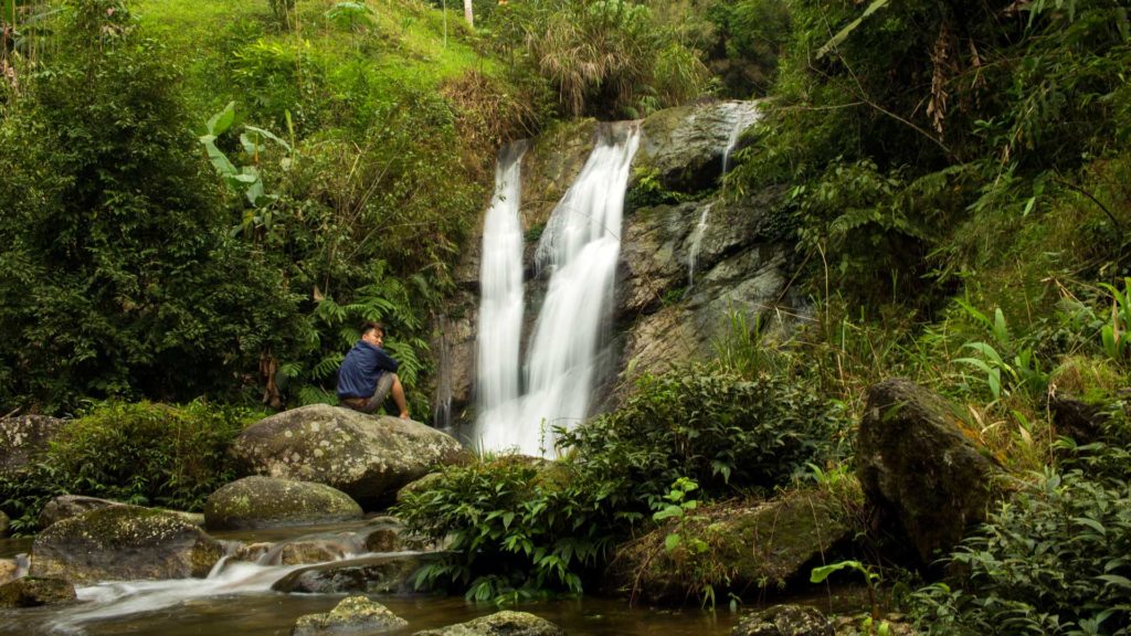 Wasserfall in Na Rang in Nordvietnam