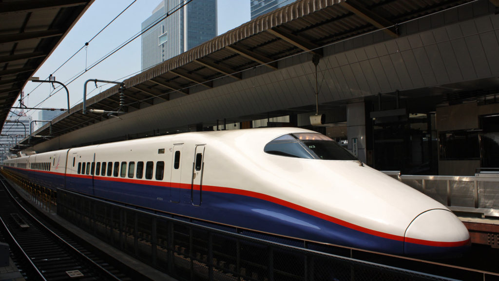 Der japanische Schnellzug Shinkansen