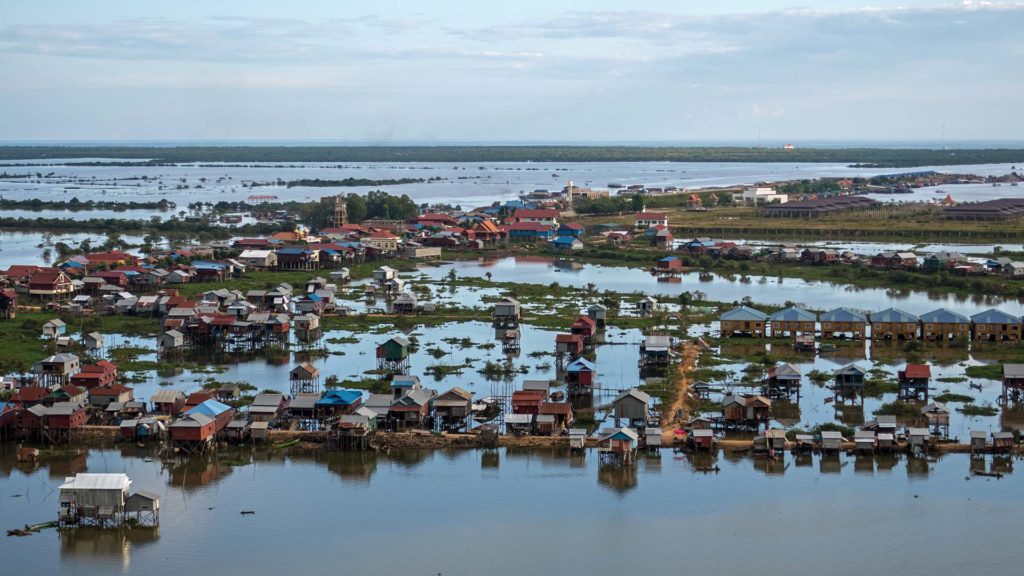 Schwimmende Dörfer am Tonle Sap Lake