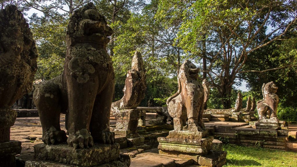 Der Eingang zu den Banteay Kdei Tempelruinen in Angkor