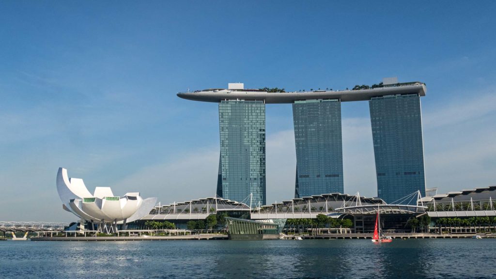 Das Marina Bay Sands, Casino und Hotel in Singapur