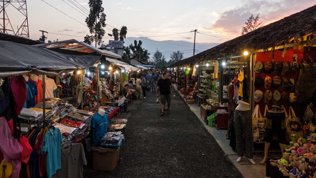 The Bang Niang night market in Khao Lak