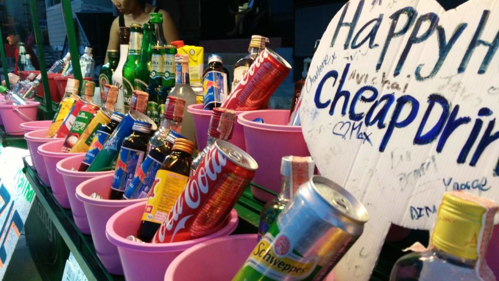 Buckets at the Full Moon Party on Koh Phangan