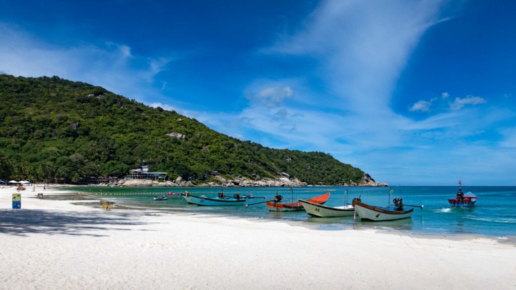 The beautiful Haad Rin Beach during the day, Koh Phangan