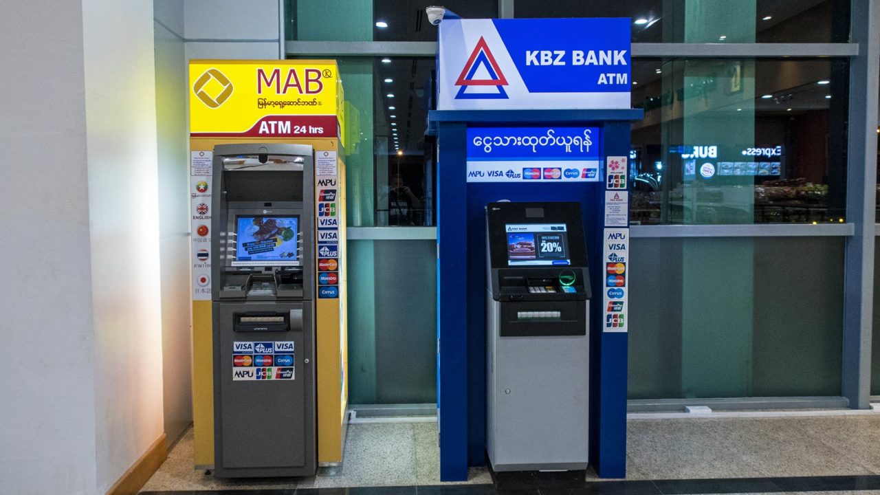 Bankautomaten für Kyat in Myanmar