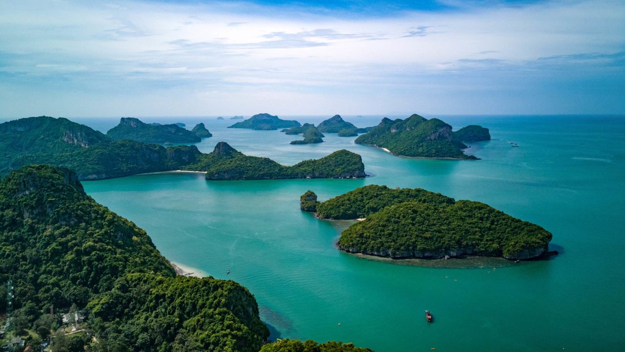 View of Ang Thong National Park from Koh Wua Ta Lap