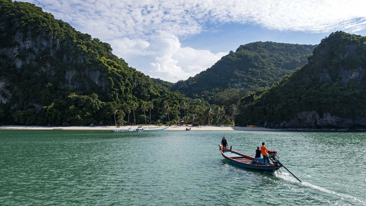 View of Koh Wua Ta Lap in Ang Thong Nationalpark