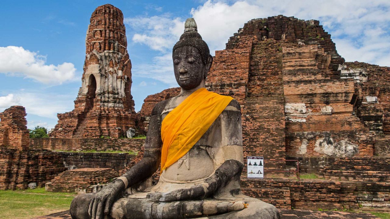 Der Wat Mahathat in Ayutthaya