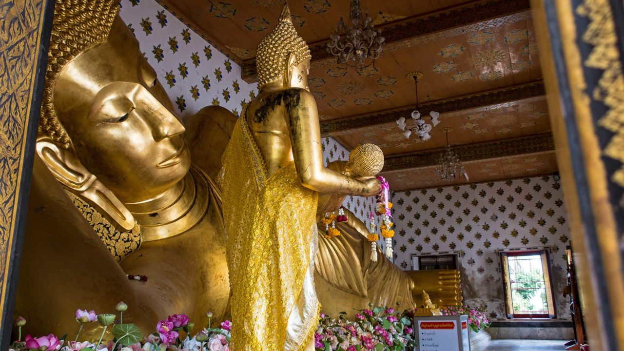Liegender Buddha im Wat Senatsanaram, Ayutthaya