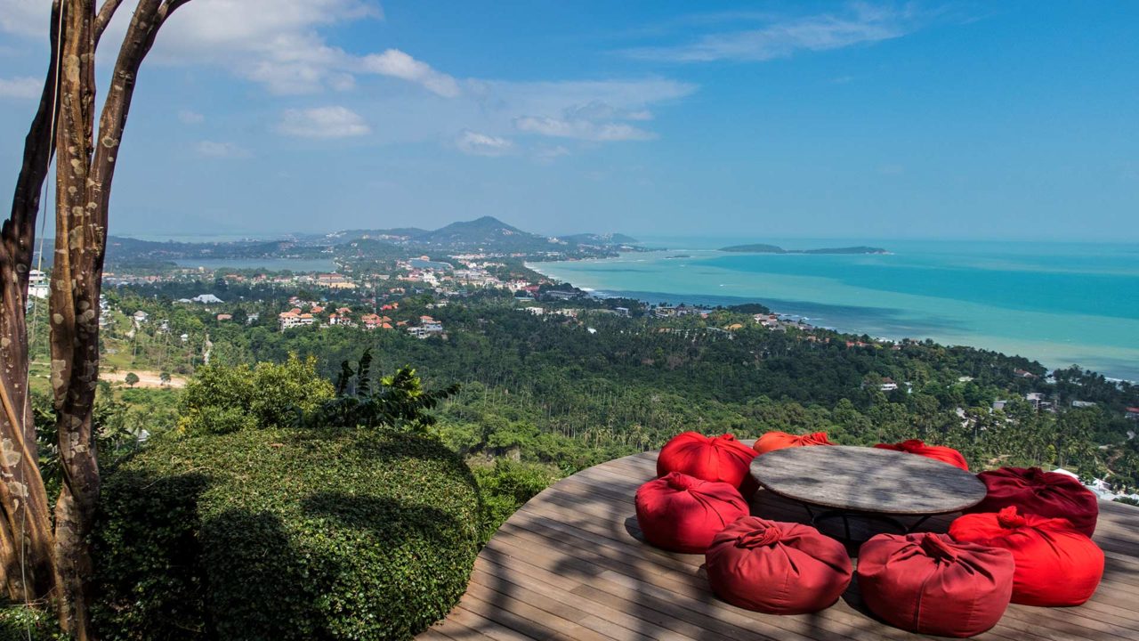 The Jungle Club with a view of Chaweng Noi and Chaweng on Koh Samui