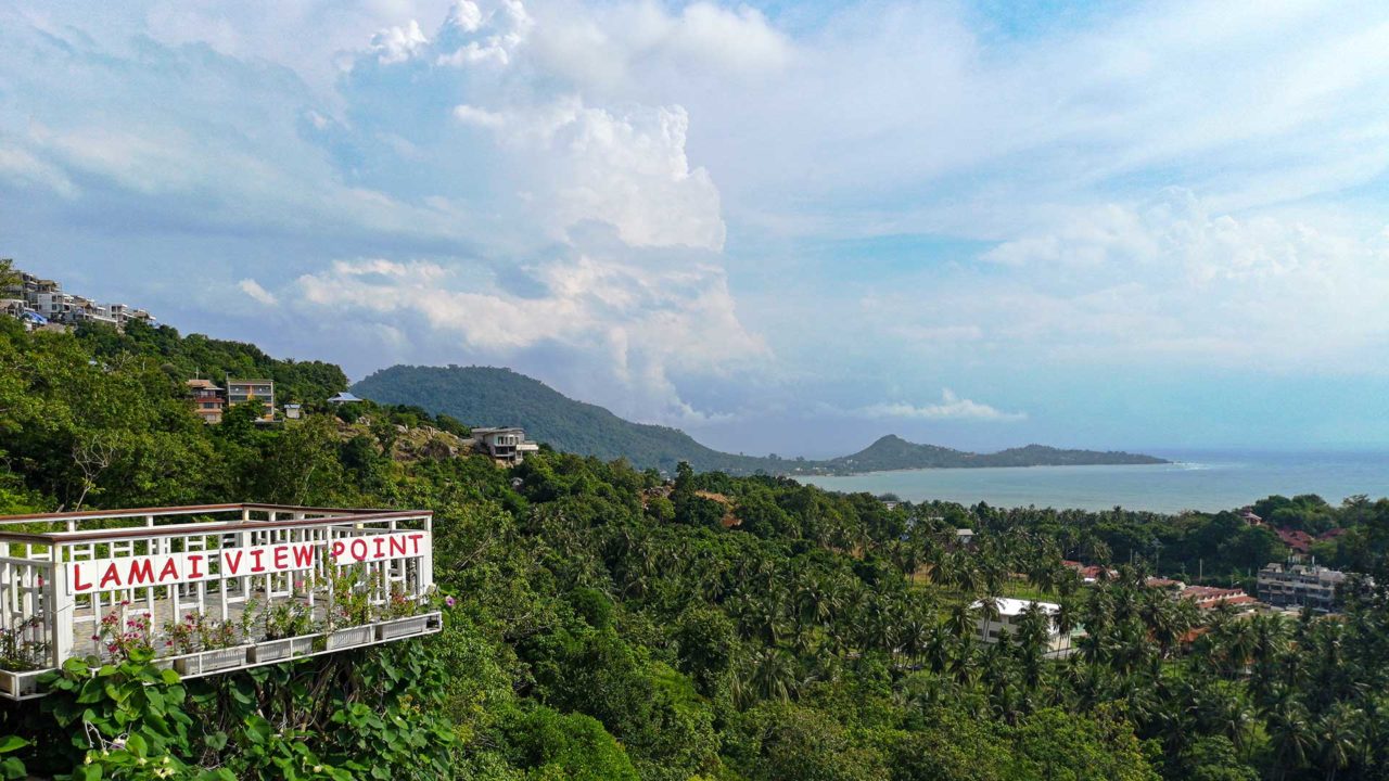 The Lamai Viewpoint with a view of Koh Samui's East Coast