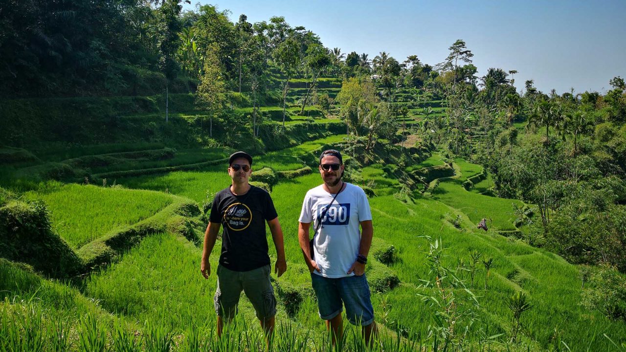 Marcel und Tobi in Tetebatu auf Lombok