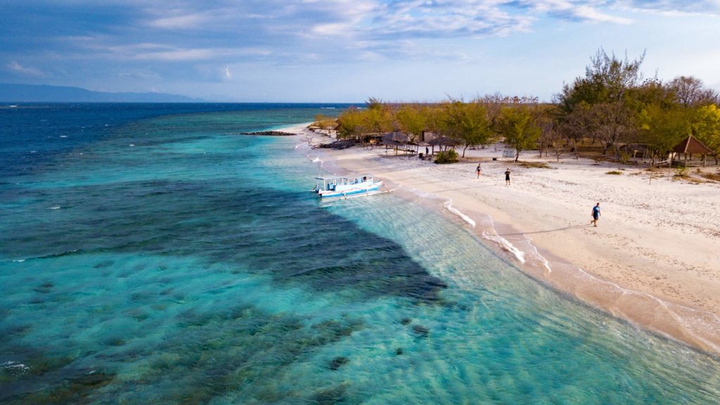 Gili Kondo im Osten Lomboks mit der Drohne aufgenommen