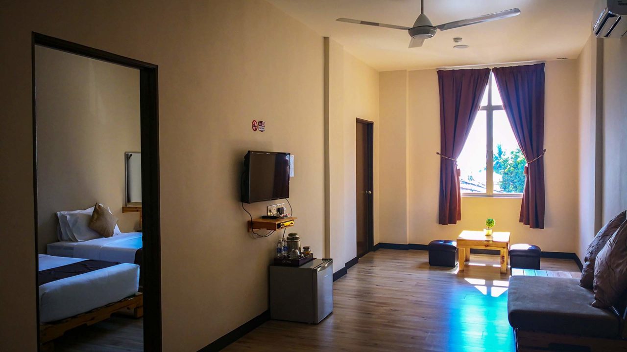 Rooms at the Paretto Seaview Hotel on Cenang Beach, Langkawi