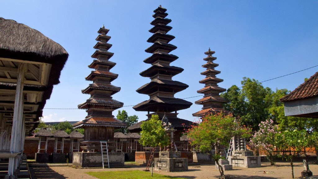 The Pura Meru Temple on Lombok, Indonesia