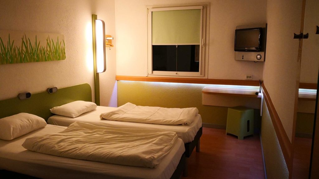 Twin room at the Ibis Budget Hotel Flensburg