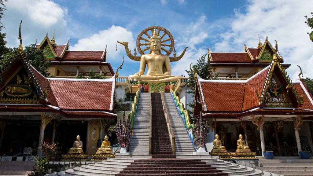Big Buddha in the Wat Phra Yai temple of Koh Samui
