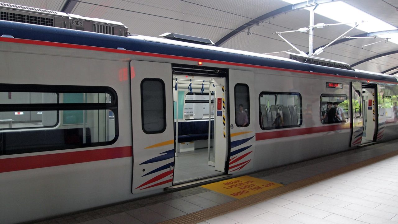 The train from Kuala Lumpur to the Batu Caves