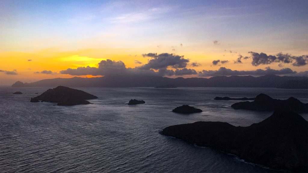 Sonnenuntergang von Padar Island (Pulau Padar)