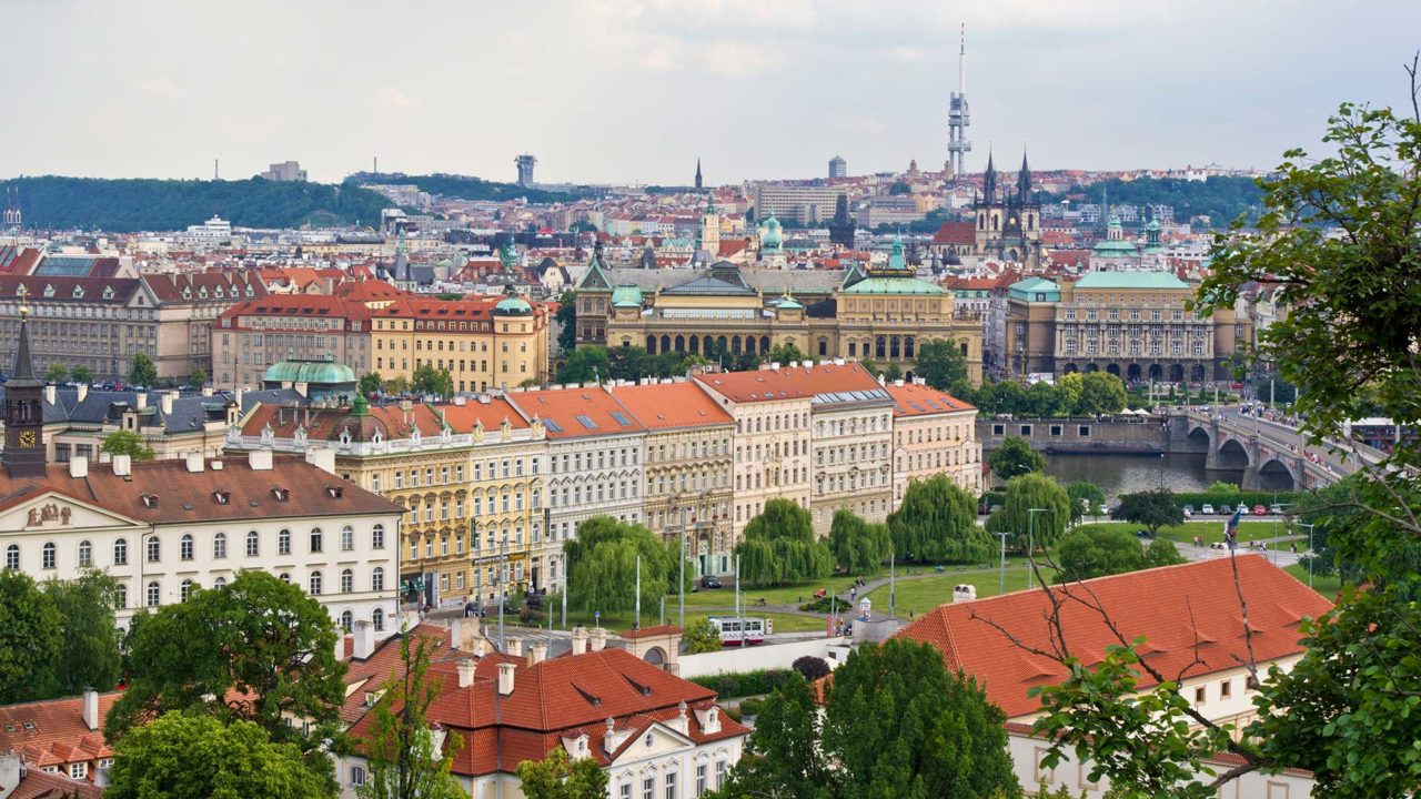 View at the Old Town from the Prague Castle