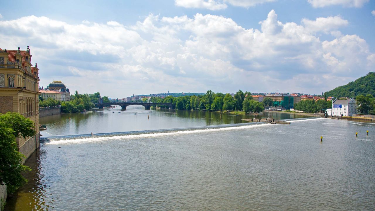 View from the Charles Bridge of Prague