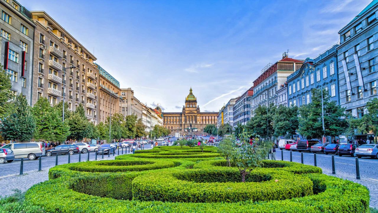 The Wenceslas Square in Prague