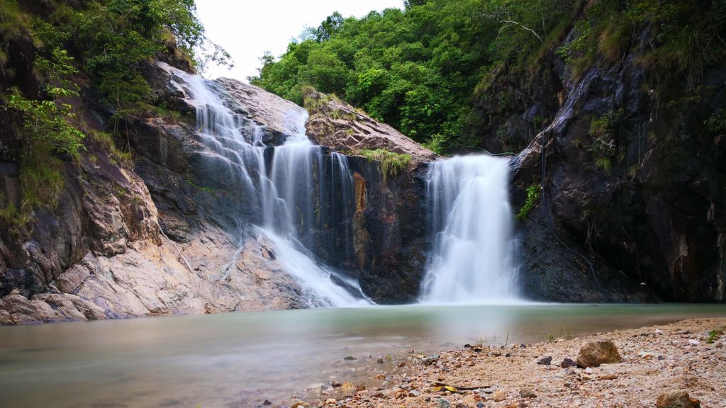 The Wang Sai Waterfall on Koh Phangan, Thailand