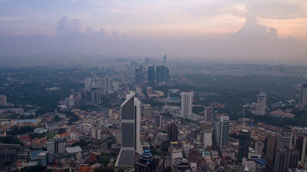 The view from the KL Tower in direction of KL Sentral