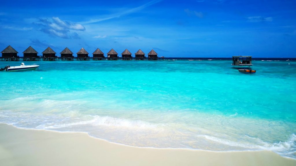 Water villas at Thulhagiri Island Resort, Maldives