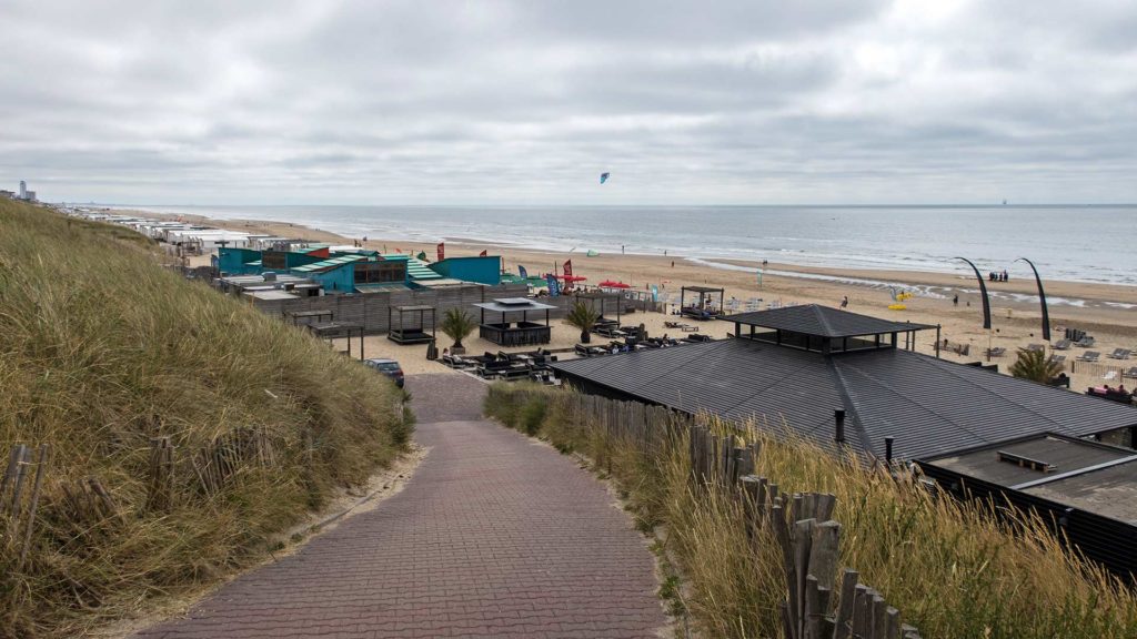 The path from the promenade to the beach in Bloemendaal aan Zee