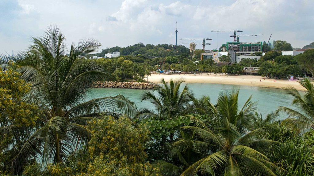 The beaches of Sentosa Island in Singapore