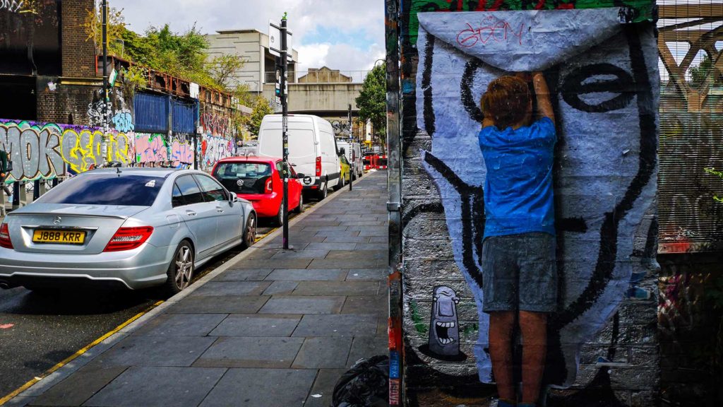 Ein weiteres Street Art Portrait im Londoner Viertel Shoreditch