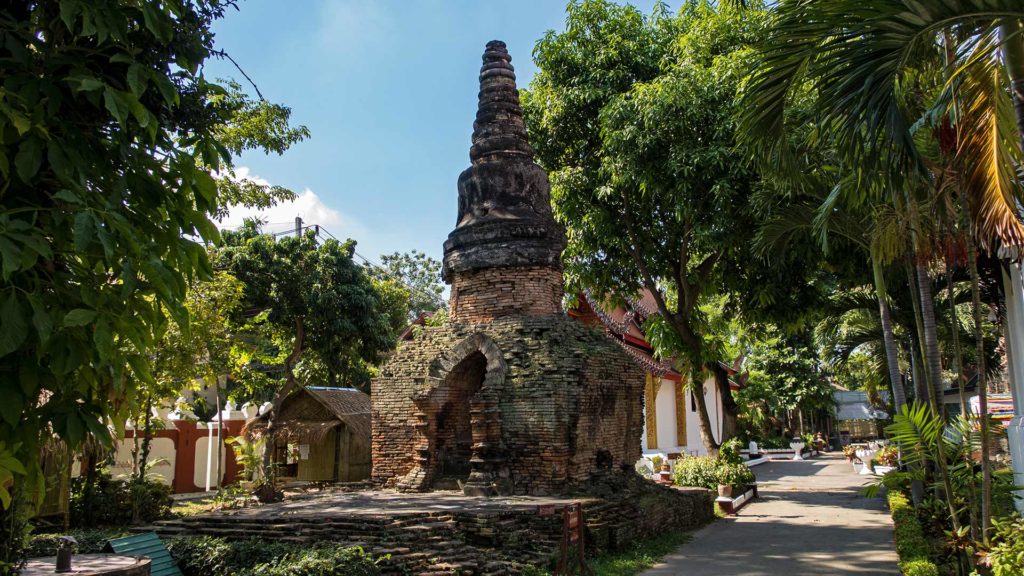 Ruine im Wat Umong Mahathera Chan in Chiang Mais Altstadt